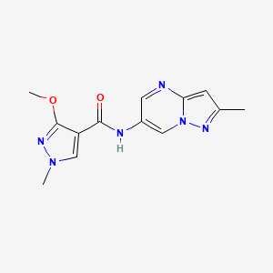 3-methoxy-1-methyl-N-(2-methylpyrazolo[1,5-a]pyrimidin-6-yl)-1H-pyrazole-4-carboxamide