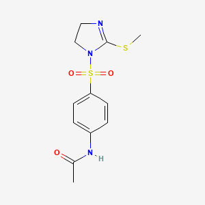 N-[4-[(2-methylsulfanyl-4,5-dihydroimidazol-1-yl)sulfonyl]phenyl]acetamide