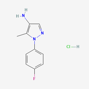 1-(4-fluorophenyl)-5-methyl-1H-pyrazol-4-amine hydrochloride
