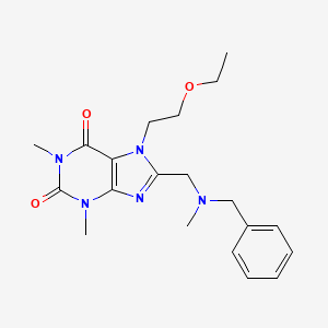 8-{[benzyl(methyl)amino]methyl}-7-(2-ethoxyethyl)-1,3-dimethyl-3,7-dihydro-1H-purine-2,6-dione