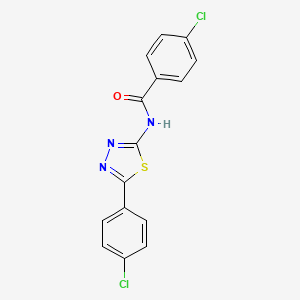 4-chloro-N-[5-(4-chlorophenyl)-1,3,4-thiadiazol-2-yl]benzamide