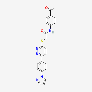 2-((6-(4-(1H-pyrazol-1-yl)phenyl)pyridazin-3-yl)thio)-N-(4-acetylphenyl)acetamide