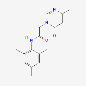 molecular formula C16H19N3O2 B2365318 N-mesityl-2-(4-methyl-6-oxopyrimidin-1(6H)-yl)acetamide CAS No. 1203333-03-2