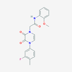 2-[4-(3-fluoro-4-methylphenyl)-2,3-dioxopyrazin-1-yl]-N-(2-methoxyphenyl)acetamide