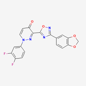 3-(3-(benzo[d][1,3]dioxol-5-yl)-1,2,4-oxadiazol-5-yl)-1-(3,4-difluorophenyl)pyridazin-4(1H)-one