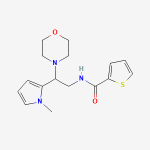 molecular formula C16H21N3O2S B2365334 N-(2-(1-methyl-1H-pyrrol-2-yl)-2-morpholinoethyl)thiophene-2-carboxamide CAS No. 1049364-26-2