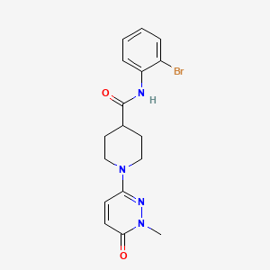 molecular formula C17H19BrN4O2 B2365340 N-(2-bromophenyl)-1-(1-methyl-6-oxo-1,6-dihydropyridazin-3-yl)piperidine-4-carboxamide CAS No. 1421441-58-8