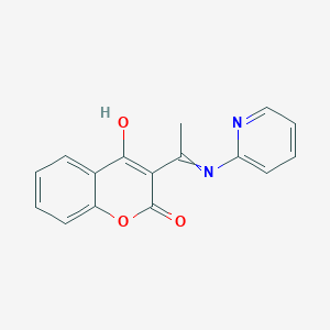 molecular formula C16H12N2O3 B2365342 3-[(2-Pyridylamino)ethylidene]benzo[b]pyran-2,4-dione CAS No. 385786-15-2