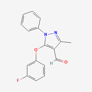 5-(3-fluorophenoxy)-3-methyl-1-phenyl-1H-pyrazole-4-carbaldehyde