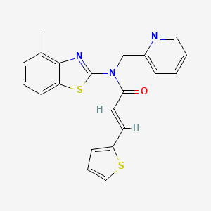 (E)-N-(4-methylbenzo[d]thiazol-2-yl)-N-(pyridin-2-ylmethyl)-3-(thiophen-2-yl)acrylamide