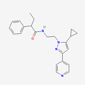 N-(2-(5-cyclopropyl-3-(pyridin-4-yl)-1H-pyrazol-1-yl)ethyl)-2-phenylbutanamide