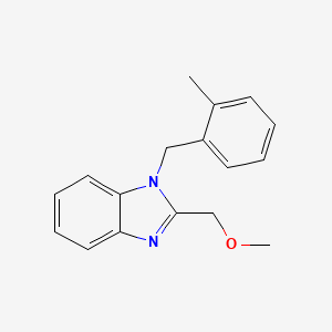 molecular formula C17H18N2O B2365378 2-(methoxymethyl)-1-[(2-methylphenyl)methyl]-1H-1,3-benzodiazole CAS No. 537018-23-8