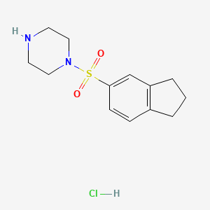 1-((2,3-Dihydro-1H-inden-5-yl)sulfonyl)piperazine hydrochloride