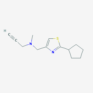 [(2-Cyclopentyl-1,3-thiazol-4-yl)methyl](methyl)(prop-2-yn-1-yl)amine