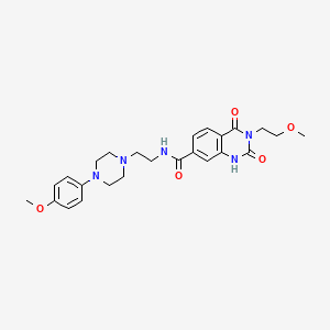 molecular formula C25H31N5O5 B2365396 3-(2-methoxyethyl)-N-{2-[4-(4-methoxyphenyl)piperazin-1-yl]ethyl}-2,4-dioxo-1,2,3,4-tetrahydroquinazoline-7-carboxamide CAS No. 892289-80-4