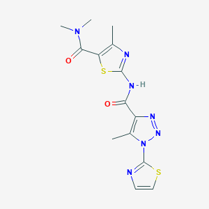 N,N,4-trimethyl-2-(5-methyl-1-(thiazol-2-yl)-1H-1,2,3-triazole-4-carboxamido)thiazole-5-carboxamide