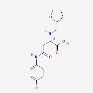 4-((4-Bromophenyl)amino)-4-oxo-2-(((tetrahydrofuran-2-yl)methyl)amino)butanoic acid