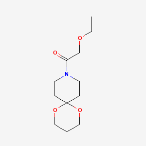 molecular formula C12H21NO4 B2365419 2-Ethoxy-1-(1,5-dioxa-9-azaspiro[5.5]undecan-9-yl)ethanone CAS No. 1351586-49-6