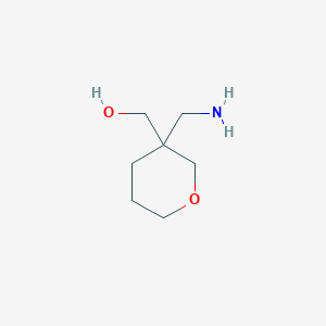 molecular formula C7H15NO2 B2365422 [3-(Aminomethyl)oxan-3-yl]methanol CAS No. 1512573-56-6