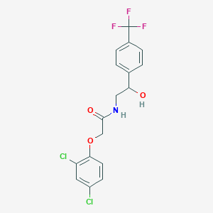 molecular formula C17H14Cl2F3NO3 B2365423 2-(2,4-dichlorophenoxy)-N-(2-hydroxy-2-(4-(trifluoromethyl)phenyl)ethyl)acetamide CAS No. 1351642-37-9
