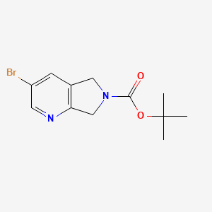 molecular formula C12H15BrN2O2 B2365426 Tert-butyl 3-bromo-5H-pyrrolo[3,4-B]pyridine-6(7H)-carboxylate CAS No. 1393546-06-9