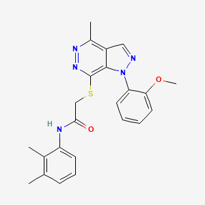 molecular formula C23H23N5O2S B2365429 N-(2,3-dimethylphenyl)-2-((1-(2-methoxyphenyl)-4-methyl-1H-pyrazolo[3,4-d]pyridazin-7-yl)thio)acetamide CAS No. 1105204-65-6