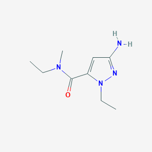 molecular formula C9H16N4O B2365433 3-Amino-N,1-diethyl-N-methyl-1H-pyrazole-5-carboxamide CAS No. 2101197-78-6