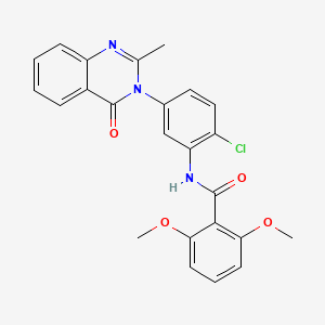 molecular formula C24H20ClN3O4 B2365434 N-(2-chloro-5-(2-methyl-4-oxoquinazolin-3(4H)-yl)phenyl)-2,6-dimethoxybenzamide CAS No. 899980-09-7