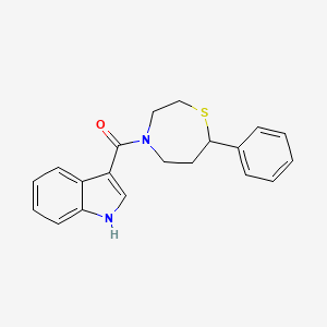 molecular formula C20H20N2OS B2365439 (1H-indol-3-yl)(7-phenyl-1,4-thiazepan-4-yl)methanone CAS No. 1797288-74-4