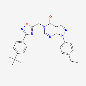 molecular formula C26H26N6O2 B2365444 6-{[4-(4-fluorobenzoyl)piperazin-1-yl]sulfonyl}-3-methyl-1,3-benzothiazol-2(3H)-one CAS No. 1030100-48-1