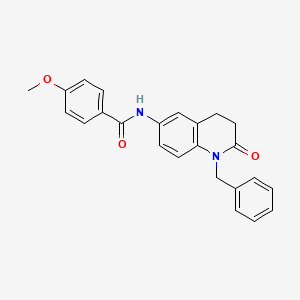 molecular formula C24H22N2O3 B2365447 N-(1-benzyl-2-oxo-1,2,3,4-tetrahydroquinolin-6-yl)-4-methoxybenzamide CAS No. 954660-60-7