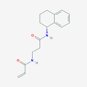 molecular formula C16H20N2O2 B2365448 3-(Prop-2-enoylamino)-N-[(1R)-1,2,3,4-tetrahydronaphthalen-1-yl]propanamide CAS No. 2361588-38-5