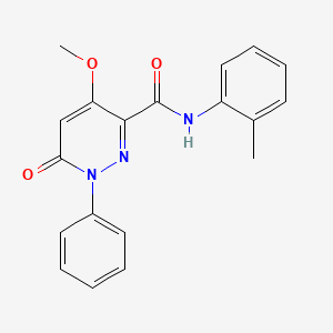 4-methoxy-N-(2-methylphenyl)-6-oxo-1-phenylpyridazine-3-carboxamide