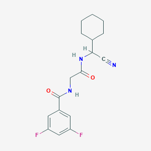 molecular formula C17H19F2N3O2 B2365453 N-[2-[[氰基(环己基)甲基]氨基]-2-氧代乙基]-3,5-二氟苯甲酰胺 CAS No. 1645521-90-9