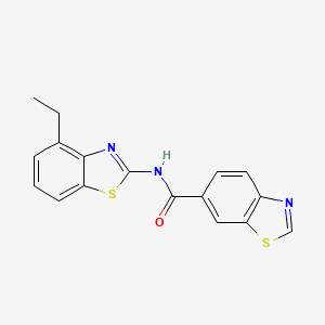 molecular formula C17H13N3OS2 B2365458 N-(4-ethyl-1,3-benzothiazol-2-yl)-1,3-benzothiazole-6-carboxamide CAS No. 868677-89-8