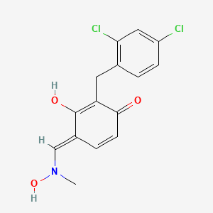 molecular formula C15H13Cl2NO3 B2365468 (E)-({3-[(2,4-dichlorophenyl)methyl]-2,4-dihydroxyphenyl}methylidene)(methyl)oxidoazanium CAS No. 478248-64-5