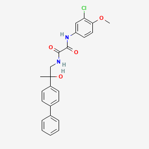 molecular formula C24H23ClN2O4 B2365469 N1-(2-([1,1'-biphenyl]-4-yl)-2-hydroxypropyl)-N2-(3-chloro-4-methoxyphenyl)oxalamide CAS No. 1396802-22-4