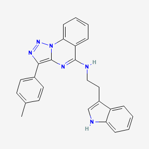 N-[2-(1H-indol-3-yl)ethyl]-3-(4-methylphenyl)triazolo[1,5-a]quinazolin-5-amine