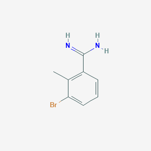 molecular formula C8H9BrN2 B2365477 3-Bromo-2-methylbenzenecarboximidamide CAS No. 1379331-84-6