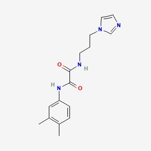 molecular formula C16H20N4O2 B2365491 N-(3,4-dimethylphenyl)-N'-[3-(1H-imidazol-1-yl)propyl]ethanediamide CAS No. 294675-74-4
