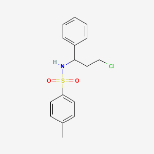 molecular formula C16H18ClNO2S B2365493 N-(3-chloro-1-phenylpropyl)-4-methylbenzene-1-sulfonamide CAS No. 333429-85-9