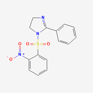 B2365499 1-(2-Nitrophenyl)sulfonyl-2-phenyl-4,5-dihydroimidazole CAS No. 3994-98-7