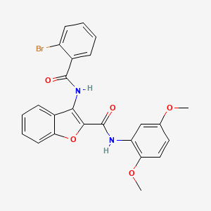 molecular formula C24H19BrN2O5 B2365502 3-(2-bromobenzamido)-N-(2,5-dimethoxyphenyl)benzofuran-2-carboxamide CAS No. 872609-30-8