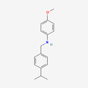 molecular formula C17H21NO B2365524 4-methoxy-N-{[4-(propan-2-yl)phenyl]methyl}aniline CAS No. 851269-50-6