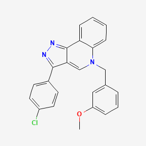 molecular formula C24H18ClN3O B2365525 3-(4-chlorophenyl)-5-(3-methoxybenzyl)-5H-pyrazolo[4,3-c]quinoline CAS No. 866809-83-8
