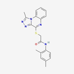 molecular formula C20H19N5OS B2365529 N-(2,4-dimethylphenyl)-2-((1-methyl-[1,2,4]triazolo[4,3-a]quinoxalin-4-yl)thio)acetamide CAS No. 1358481-43-2