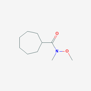 molecular formula C10H19NO2 B2365549 N-methoxy-N-methylcycloheptanecarboxamide CAS No. 253429-08-2