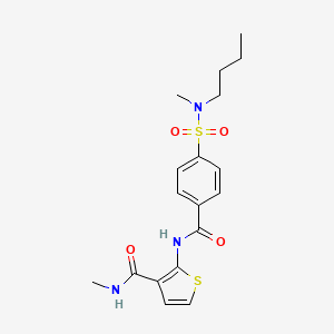 molecular formula C18H23N3O4S2 B2365576 2-(4-(N-butyl-N-methylsulfamoyl)benzamido)-N-methylthiophene-3-carboxamide CAS No. 941916-61-6