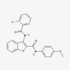 molecular formula C23H17BrN2O4 B2365580 3-(2-bromobenzamido)-N-(4-methoxyphenyl)benzofuran-2-carboxamide CAS No. 887872-09-5
