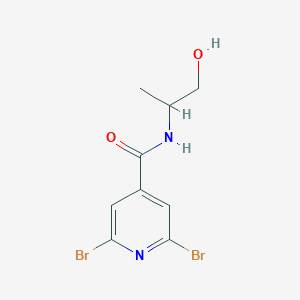 molecular formula C9H10Br2N2O2 B2365581 2,6-Dibromo-N-(1-hydroxypropan-2-yl)pyridine-4-carboxamide CAS No. 2192694-78-1